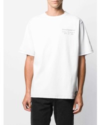 weißes bedrucktes T-Shirt mit einem Rundhalsausschnitt von U.P.W.W.