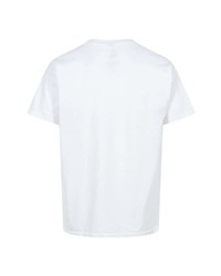 weißes bedrucktes T-Shirt mit einem Rundhalsausschnitt von Brockhampton