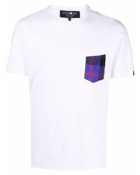weißes bedrucktes T-Shirt mit einem Rundhalsausschnitt von Hydrogen