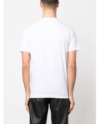 weißes bedrucktes T-Shirt mit einem Rundhalsausschnitt von DSQUARED2