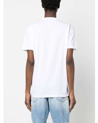 weißes bedrucktes T-Shirt mit einem Rundhalsausschnitt von DSQUARED2