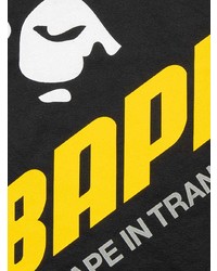 weißes bedrucktes T-Shirt mit einem Rundhalsausschnitt von A Bathing Ape