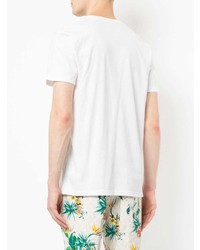 weißes bedrucktes T-Shirt mit einem Rundhalsausschnitt von Loveless