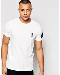 weißes bedrucktes T-Shirt mit einem Rundhalsausschnitt von Jack and Jones