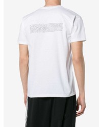 weißes bedrucktes T-Shirt mit einem Rundhalsausschnitt von Just A T-Shirt
