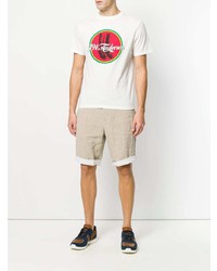 weißes bedrucktes T-Shirt mit einem Rundhalsausschnitt von JW Anderson