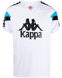 weißes bedrucktes T-Shirt mit einem Rundhalsausschnitt von Kappa
