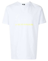 weißes bedrucktes T-Shirt mit einem Rundhalsausschnitt von Karl Lagerfeld