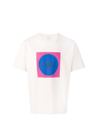 weißes bedrucktes T-Shirt mit einem Rundhalsausschnitt von Kenzo