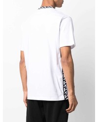 weißes bedrucktes T-Shirt mit einem Rundhalsausschnitt von Versace