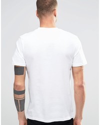 weißes bedrucktes T-Shirt mit einem Rundhalsausschnitt von Lambretta