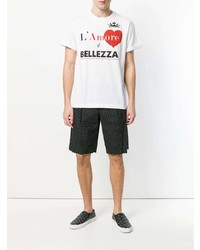 weißes bedrucktes T-Shirt mit einem Rundhalsausschnitt von Dolce & Gabbana