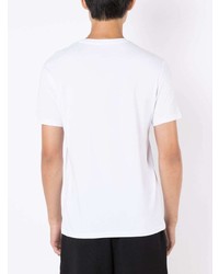 weißes bedrucktes T-Shirt mit einem Rundhalsausschnitt von Armani Exchange