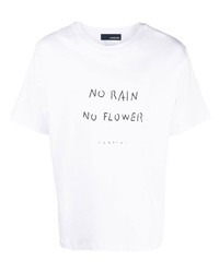 weißes bedrucktes T-Shirt mit einem Rundhalsausschnitt von Lardini