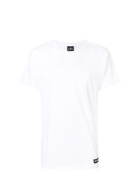 weißes bedrucktes T-Shirt mit einem Rundhalsausschnitt von Les (Art)ists