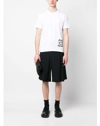 weißes bedrucktes T-Shirt mit einem Rundhalsausschnitt von Black Comme Des Garçons