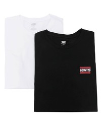 weißes bedrucktes T-Shirt mit einem Rundhalsausschnitt von Levi's
