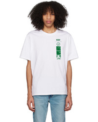 weißes bedrucktes T-Shirt mit einem Rundhalsausschnitt von Levi's