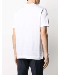 weißes bedrucktes T-Shirt mit einem Rundhalsausschnitt von Z Zegna