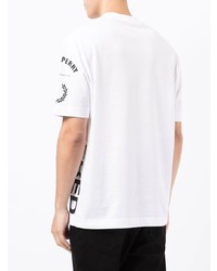 weißes bedrucktes T-Shirt mit einem Rundhalsausschnitt von Fred Perry