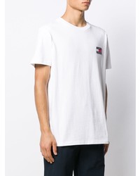 weißes bedrucktes T-Shirt mit einem Rundhalsausschnitt von Tommy Jeans