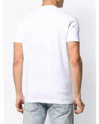 weißes bedrucktes T-Shirt mit einem Rundhalsausschnitt von DSQUARED2