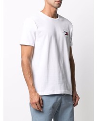 weißes bedrucktes T-Shirt mit einem Rundhalsausschnitt von Tommy Hilfiger