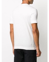 weißes bedrucktes T-Shirt mit einem Rundhalsausschnitt von Emporio Armani