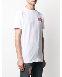 weißes bedrucktes T-Shirt mit einem Rundhalsausschnitt von Off-White