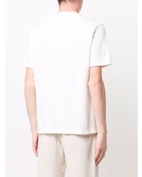 weißes bedrucktes T-Shirt mit einem Rundhalsausschnitt von Eleventy