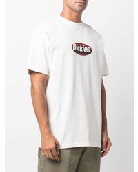 weißes bedrucktes T-Shirt mit einem Rundhalsausschnitt von Dickies Construct