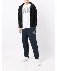 weißes bedrucktes T-Shirt mit einem Rundhalsausschnitt von Armani Exchange