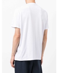 weißes bedrucktes T-Shirt mit einem Rundhalsausschnitt von Armani Exchange