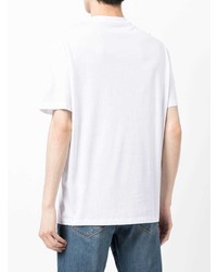 weißes bedrucktes T-Shirt mit einem Rundhalsausschnitt von Armani Exchange