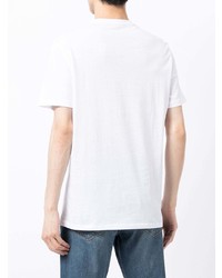 weißes bedrucktes T-Shirt mit einem Rundhalsausschnitt von Armani Exchange