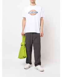 weißes bedrucktes T-Shirt mit einem Rundhalsausschnitt von Dickies