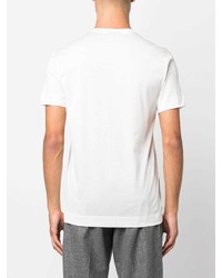 weißes bedrucktes T-Shirt mit einem Rundhalsausschnitt von Emporio Armani