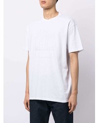 weißes bedrucktes T-Shirt mit einem Rundhalsausschnitt von Armani Exchange