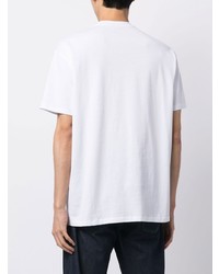 weißes bedrucktes T-Shirt mit einem Rundhalsausschnitt von Armani Exchange