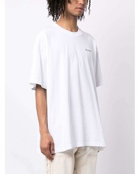 weißes bedrucktes T-Shirt mit einem Rundhalsausschnitt von Off-White