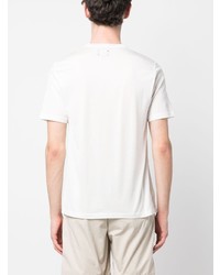 weißes bedrucktes T-Shirt mit einem Rundhalsausschnitt von Kiton