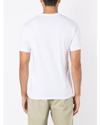 weißes bedrucktes T-Shirt mit einem Rundhalsausschnitt von Armani Exchange