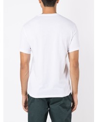 weißes bedrucktes T-Shirt mit einem Rundhalsausschnitt von Armani Exchange