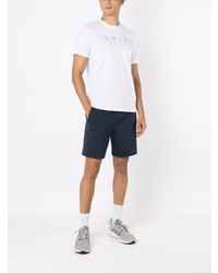 weißes bedrucktes T-Shirt mit einem Rundhalsausschnitt von Armani Exchange