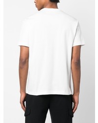 weißes bedrucktes T-Shirt mit einem Rundhalsausschnitt von Duvetica