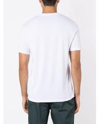 weißes bedrucktes T-Shirt mit einem Rundhalsausschnitt von Armani Exchange