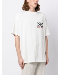 weißes bedrucktes T-Shirt mit einem Rundhalsausschnitt von Stance