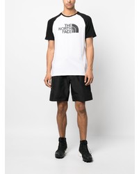 weißes bedrucktes T-Shirt mit einem Rundhalsausschnitt von The North Face