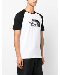 weißes bedrucktes T-Shirt mit einem Rundhalsausschnitt von The North Face