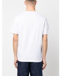 weißes bedrucktes T-Shirt mit einem Rundhalsausschnitt von Ea7 Emporio Armani